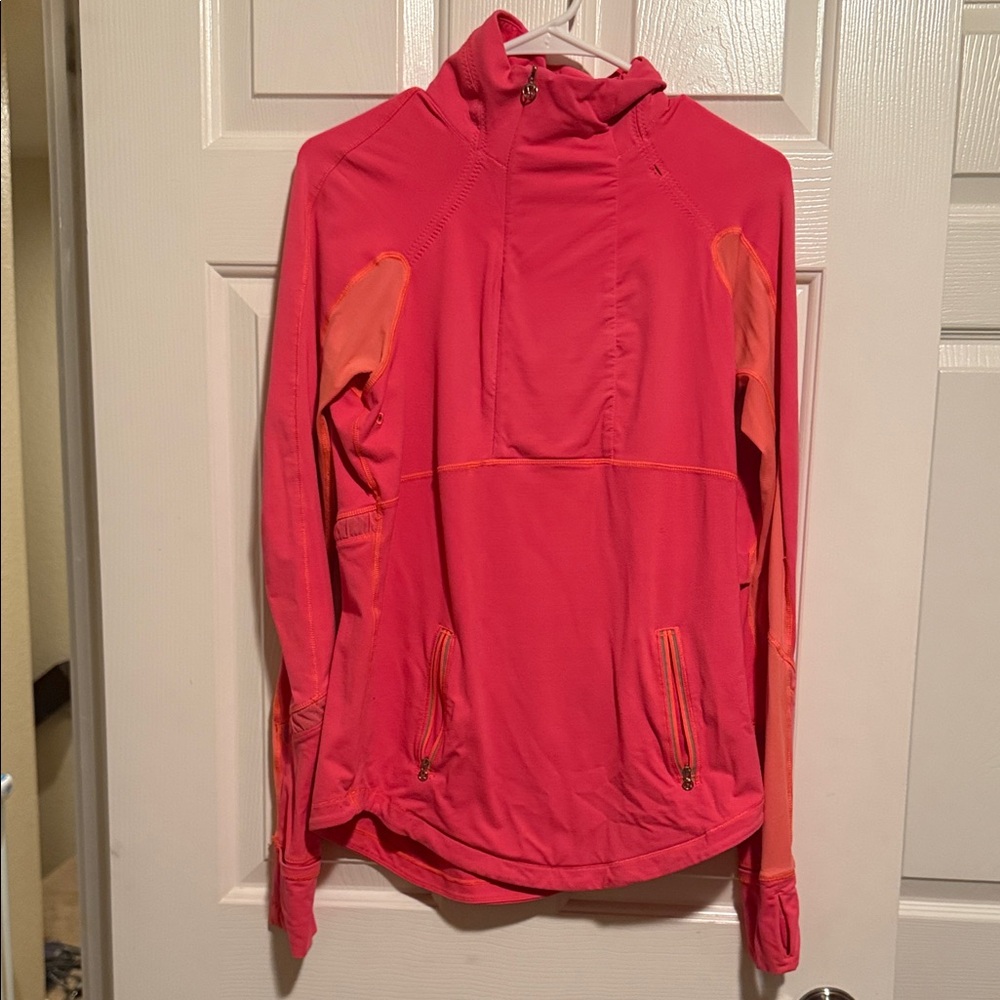 FLAW Lululemon Women's 10 Pink and Orange Athletic Jacket